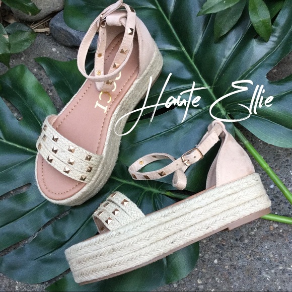 New Markdown MARY-JANE Studded Ankle Espadrilles - Picture 6 of 8